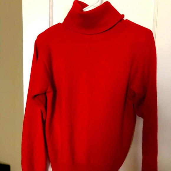 Cherry red cashmere wool sweater - Picture 1 of 2